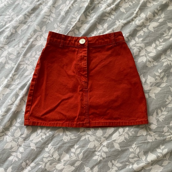 BDG Orange A-line Mini with Button - Picture 1 of 2